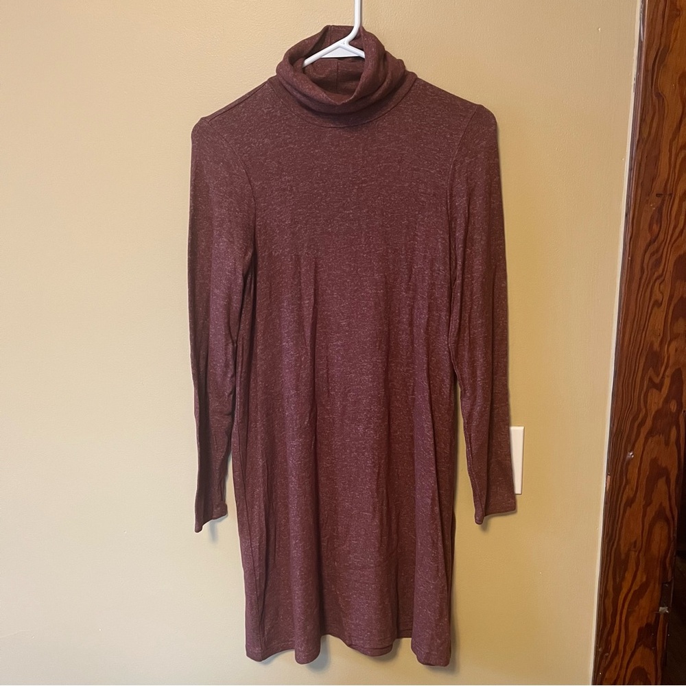 American Eagle Super Soft Maroon/ Burgundy Turtleneck Longsleeve Dress